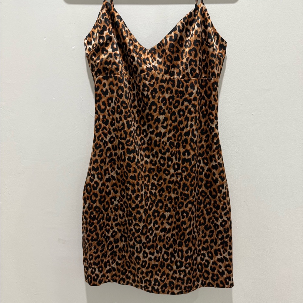 Likely Brown Leopard Mini Dress